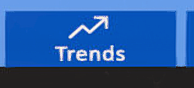 Trends menu button on a mechanical ventilator screen